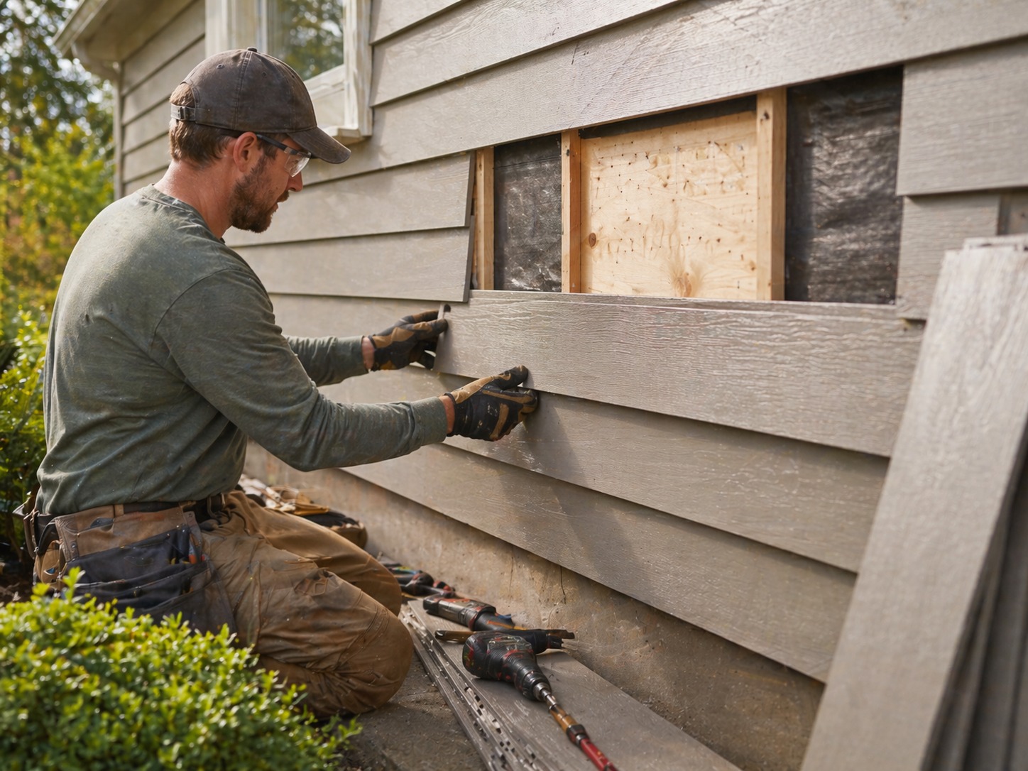 Siding repair project